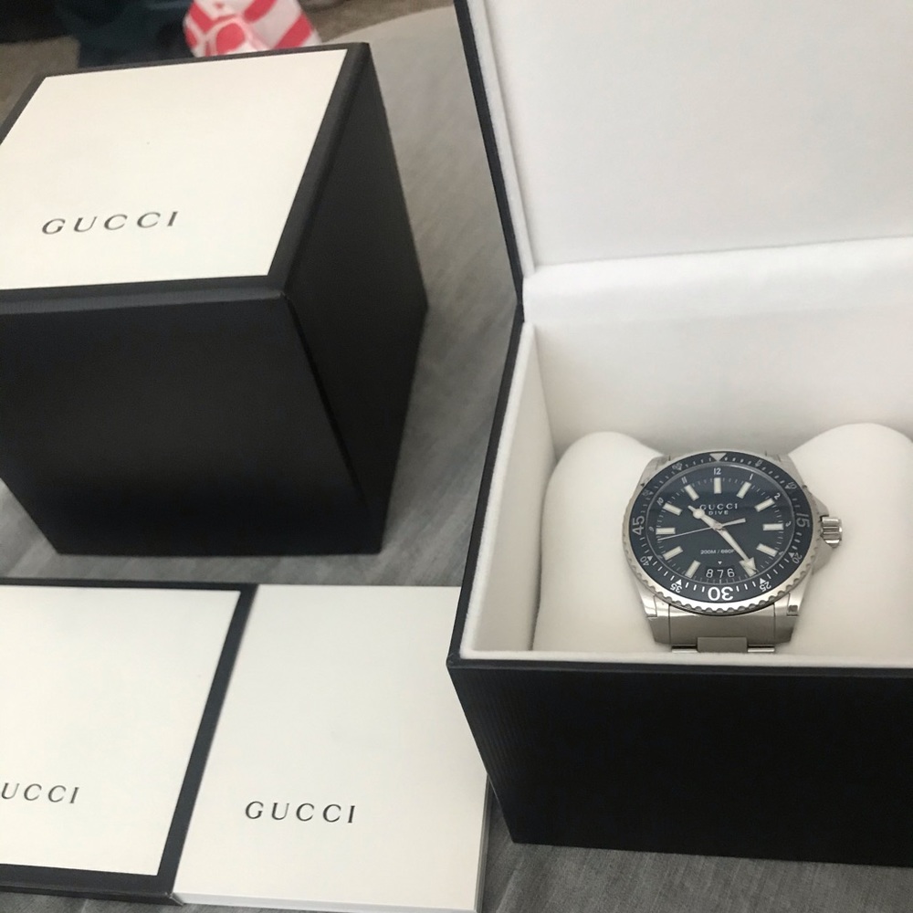 Gucci Dive Watch XL 45MM Navy Blue Dial